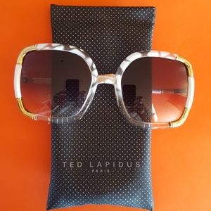 Ted Lapidus White/gold frame sunglasses
